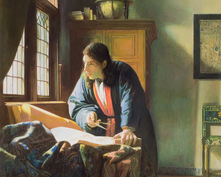 Veermer, El geógrafo, Museo del Prado: Miradas afines