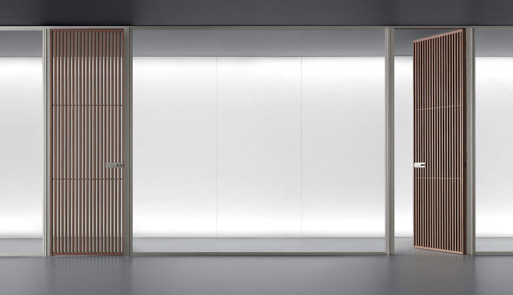 Spazio Rimadesio, con madera natural