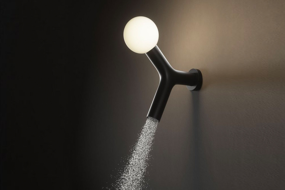 Cabezal de ducha de diseño con luz Apollo de antoniolupi
