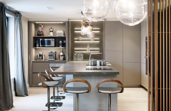 Proyecto de Cocina SieMatic con "Sail" de Rimadesio, ICONNO