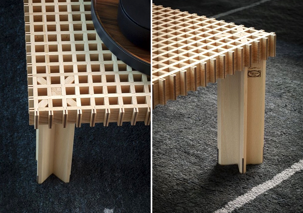 detalles acabado artesanal mesa Kyoto Poltrona Frau