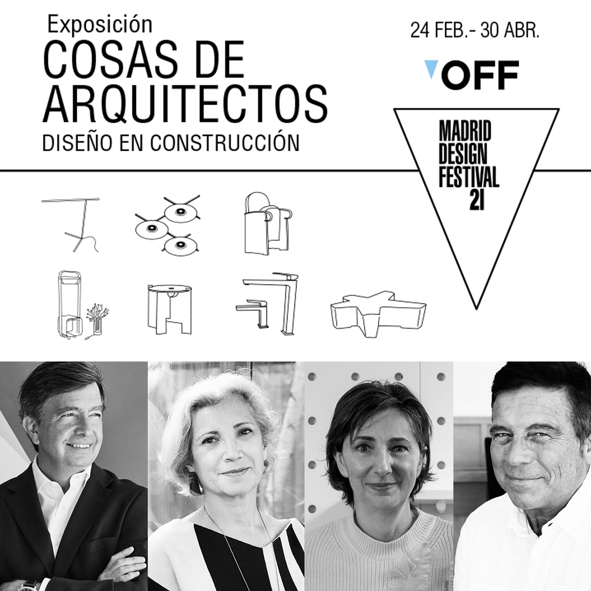 exposición Cosas de Arquitectos, diseño en construccion en ICONNO Jorge Juan Madrid MDF21