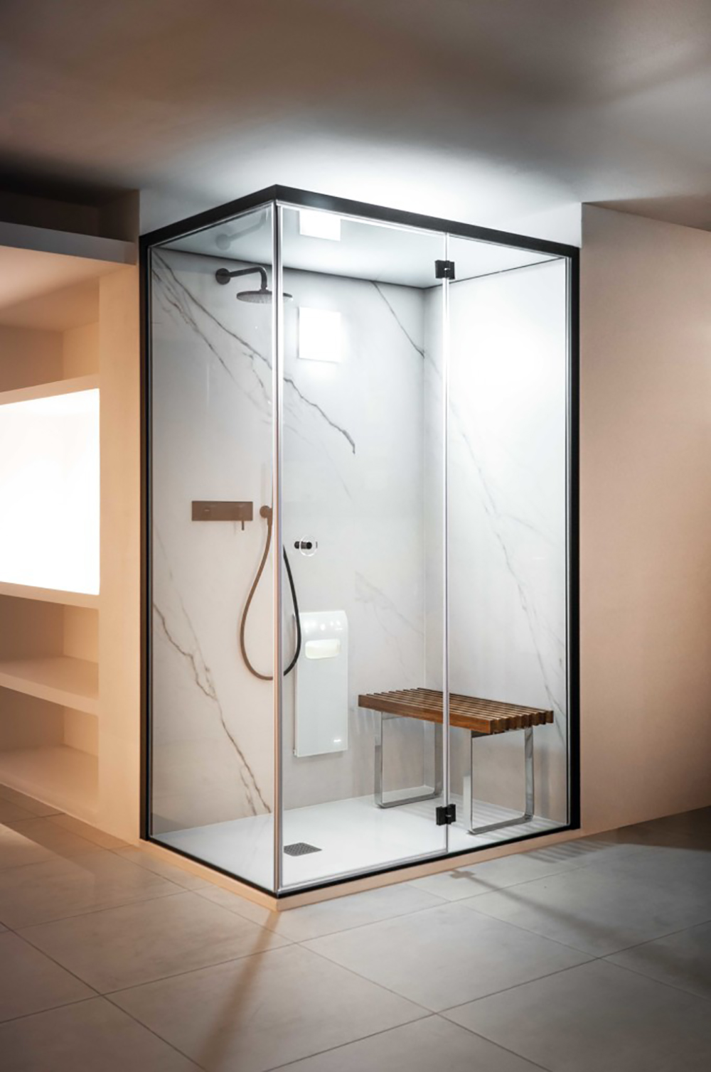 Effe Fitbox Nero baño turco diseño