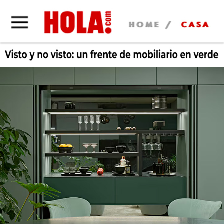 Siematic frente cocina verde en Hola Junio 2024